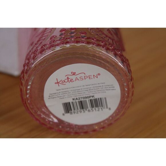 Kate Aspen Vtg. Fleur De Lis Rose Gass Tealight Votive Candle Holders Set of 4 - Picture 4 of 6